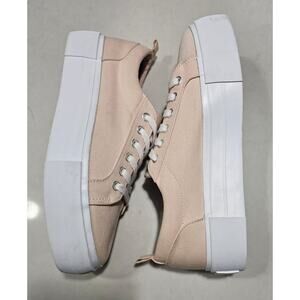 H&M Divided Pink Platform Sneakers Women’s Size 7 EU 38 Canvas Casual Shoes
